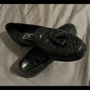 Black Cole Haan Bragano Woven Loafers size 10N
